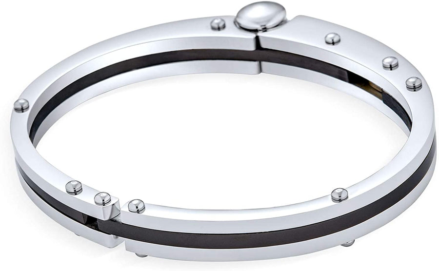 Men's Stainless Steel Adjustable Handcuff Bracelet