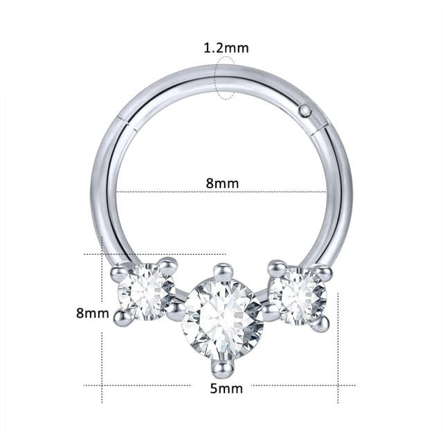 Surgical Steel Crystal Nose Ring Collection