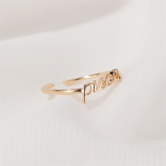 Gold Stackable Zodiac Rings
