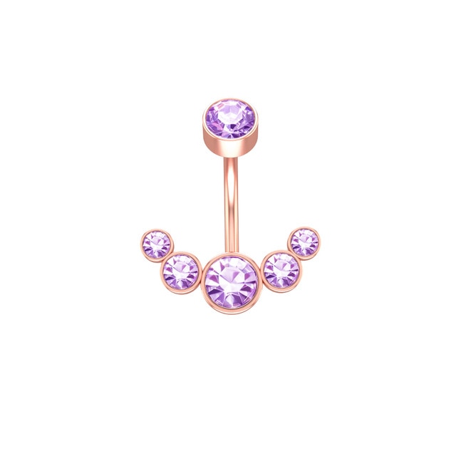 Curved Crystal Barbell Belly Button Ring Collection