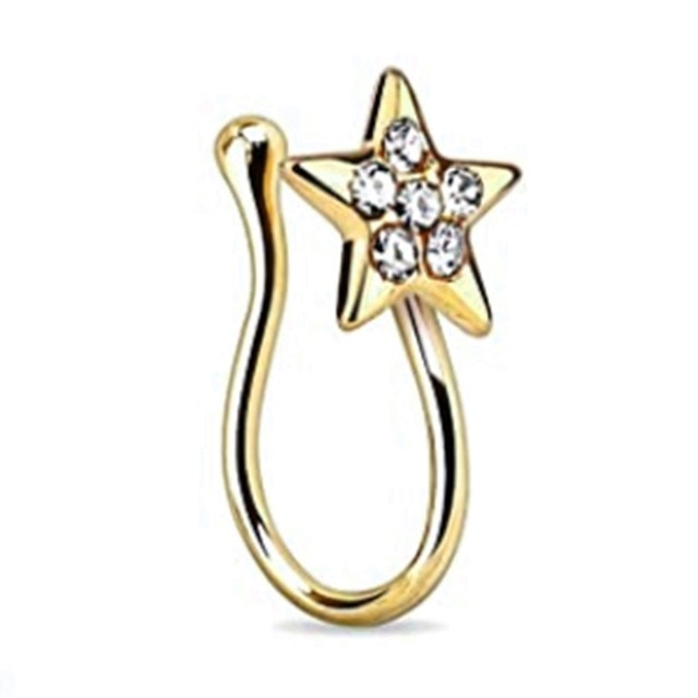 Clip On Non Piercing Crystal Nose Ring Collection