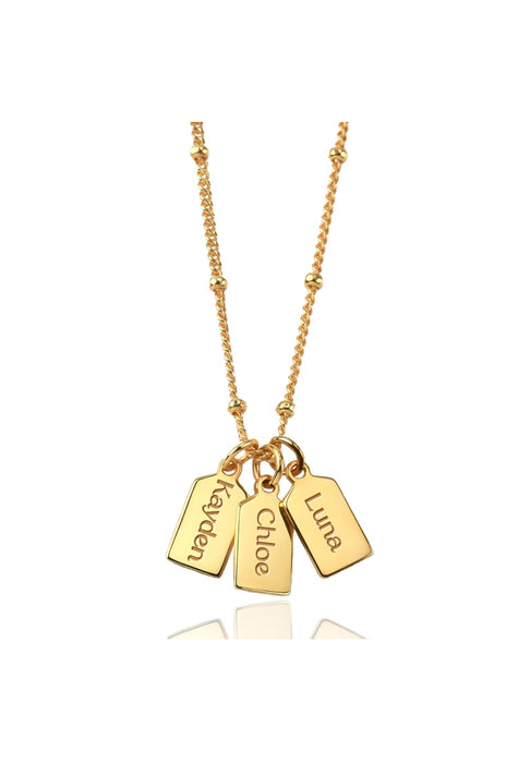 Women's Personalised Mini Dog Tag Necklace