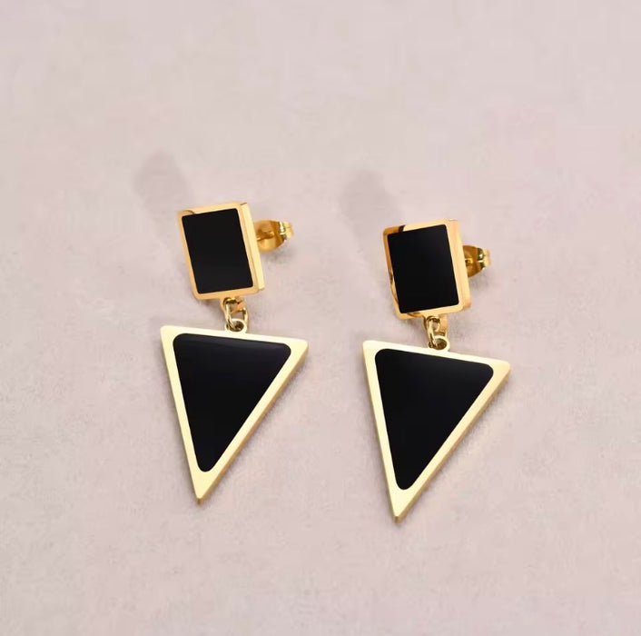 Big Square Statement Drop Earrings