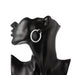 925 Sterling Silver 35mm Scrub Textured Hoop Earrings