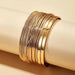 Women's Gold Multi-layered 14 Piece Stacked Bangle
