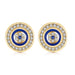 925 Sterling Silver Blue Evil Eye Stud Earrings