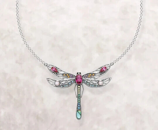 Women's Sterling Silver Dragonfly Necklace