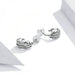 925 Sterling Silver Feather Stud Hoop Earrings