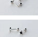 925 Sterling Silver Mini Black Star Screw Stud Earrings