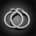 925 Sterling Silver 35mm Scrub Textured Hoop Earrings