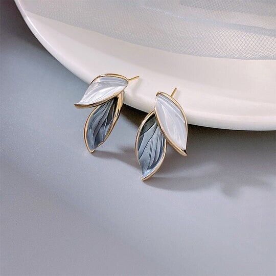 Women's Plant Leaf Petal Stud Earrings