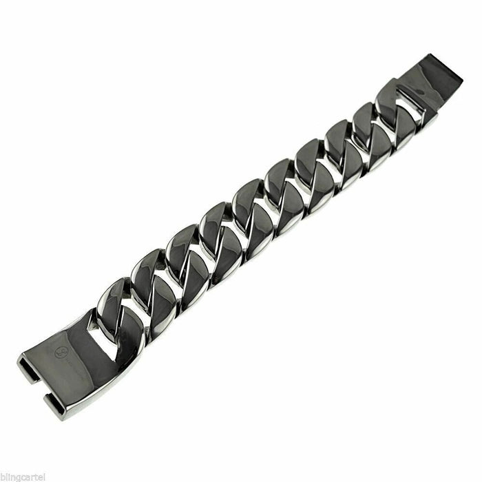 316 Stainless Steel 30mm Cuban Bracelet Bangle Men's Heavy Chunky Link Chain