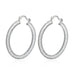 925 Sterling Silver 35mm Scrub Textured Hoop Earrings