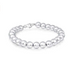 925 Sterling Silver Ball Bead Bracelet Hollow 10mm Bangle UK