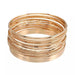 Women's Gold Multi-layered 14 Piece Stacked Bangle