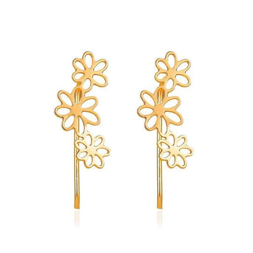 Gold Floral Ear Cuffs
