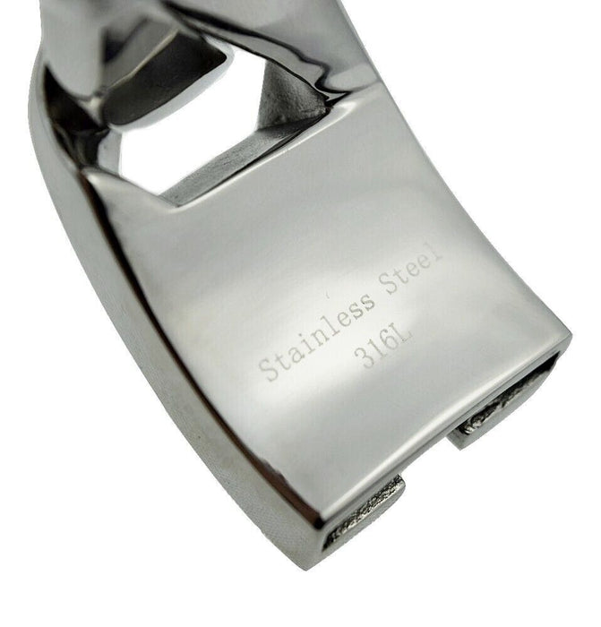 316 Stainless Steel 30mm Cuban Bracelet Bangle Men's Heavy Chunky Link Chain