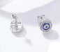 925 Sterling Silver Blue Evil Eye Stud Earrings