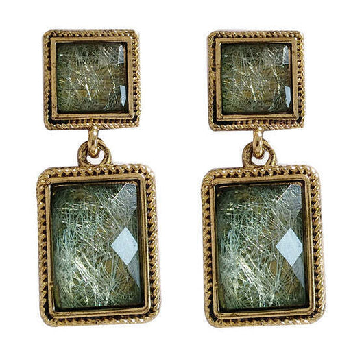 Vintage Regal Classic Green Clip On Earrings