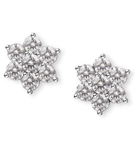 Sterling Silver Pavé Five-pointed Crystal Star Stud Earrings