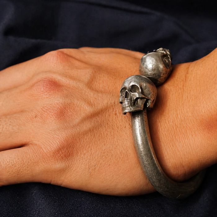 Reaper Skull Bone Bracelet - Men's Gothic Bracelet