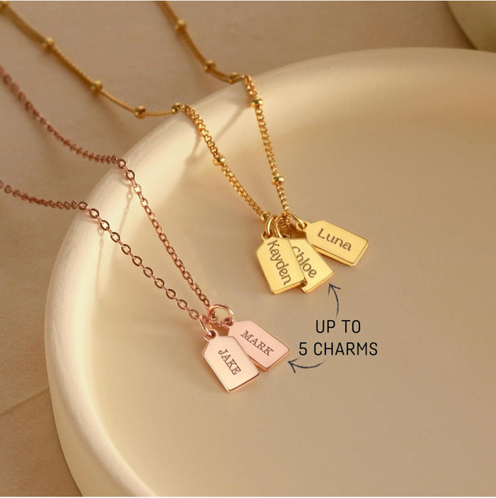 Women's Personalised Mini Dog Tag Necklace