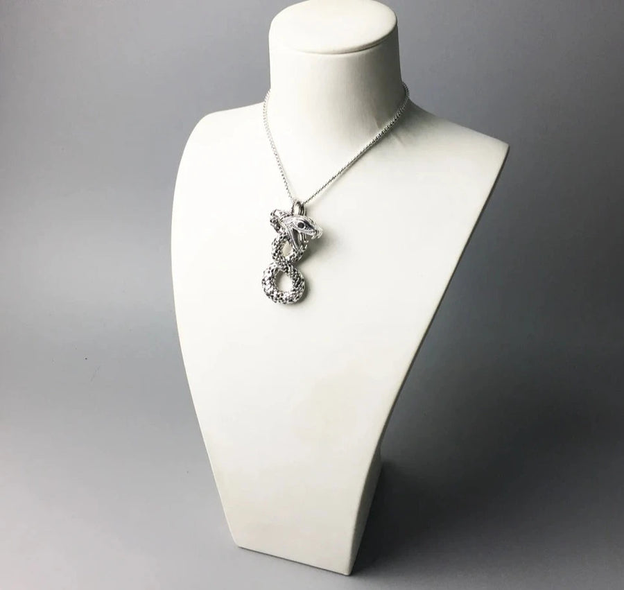 Sterling Silver Twisted Snake Necklace