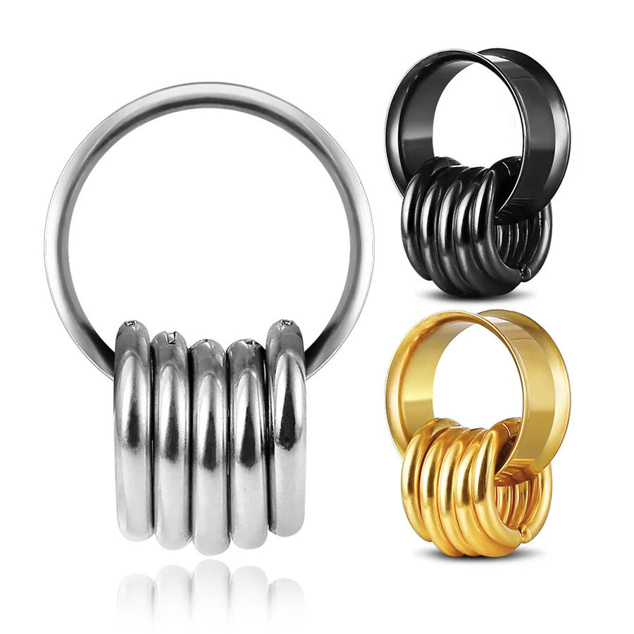 Stainless Steel Dangling Ear Plug Tunnel Expanders 8mm - 25mm