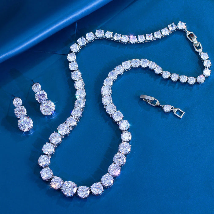 Signature Tennis Crystal Necklace & Earrings Set