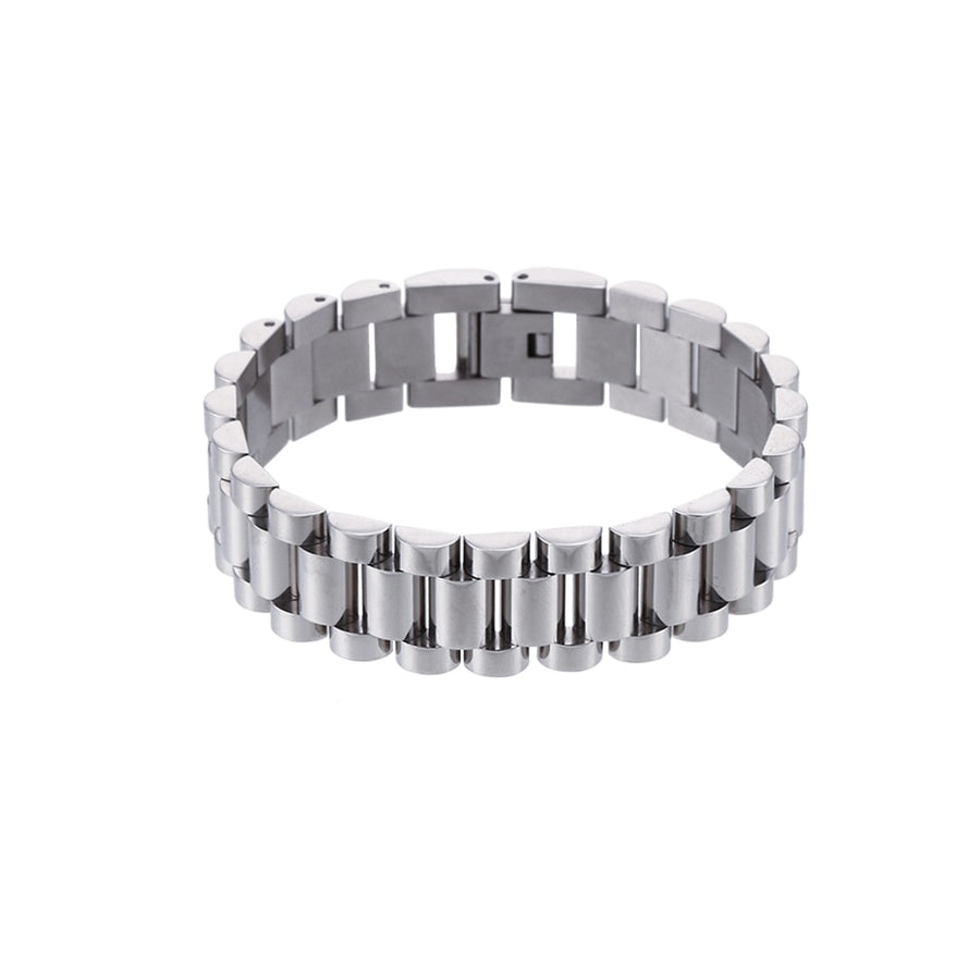 Stainless Steel Signature Watch Link Bracelet
