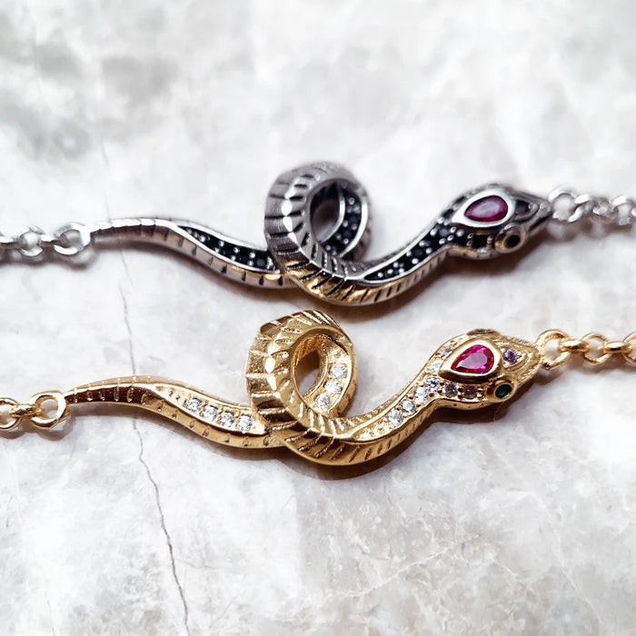 Sterling Silver Women's Snake Bracelet