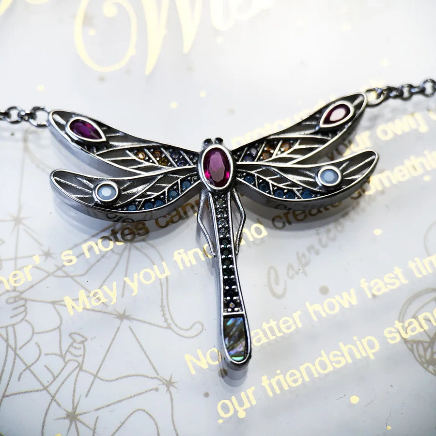 Women's Sterling Silver Dragonfly Necklace