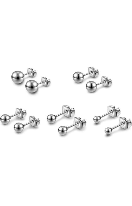 Hypoallergenic Ball Stud Earrings - Silver, Gold & Rose Gold