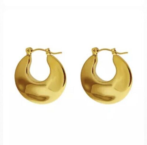 9ct Gold Filled Creole Huggie Hoop Earrings