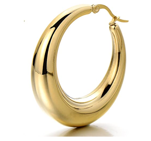 9ct Gold Filled Chunky Hoop Earrings
