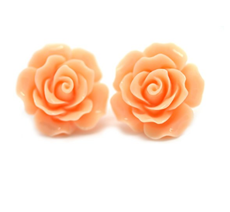 10mm Vintage Rose Stud Earrings