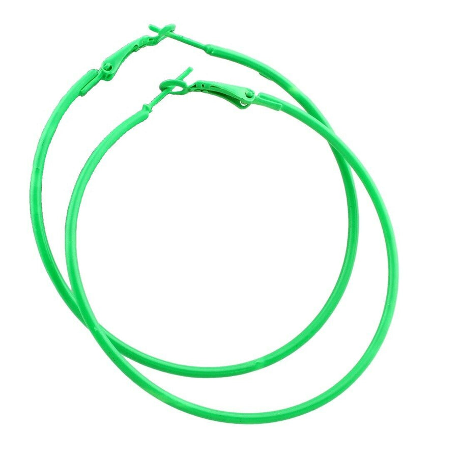 Neon Hoop Earrings (50mm)