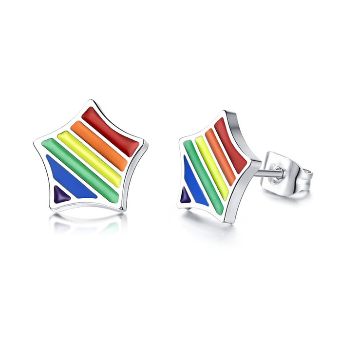 LGBTQ Pride Rainbow Stud Earring Collection