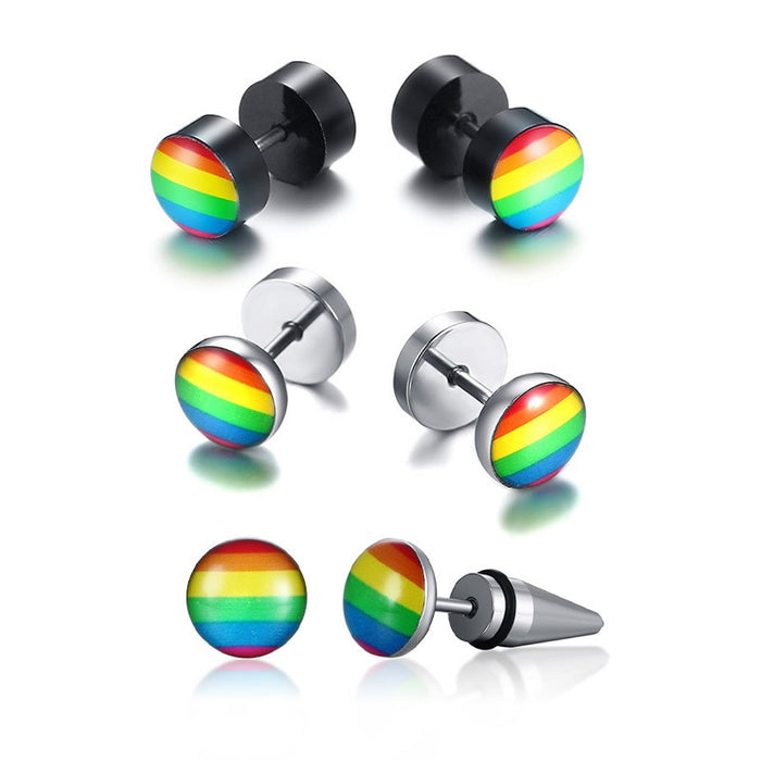 LGBTQ Pride Rainbow Stud Earring Collection