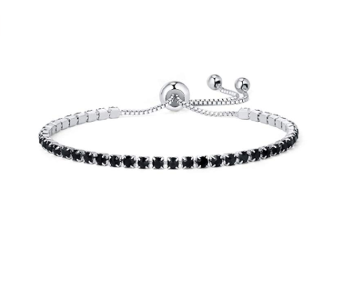 Diamond Cut CZ Sterling Silver Bracelet
