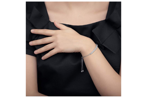 Diamond Cut CZ Sterling Silver Bracelet