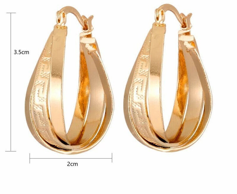 9ct Gold Filled Greek Goddess Design Earrings
