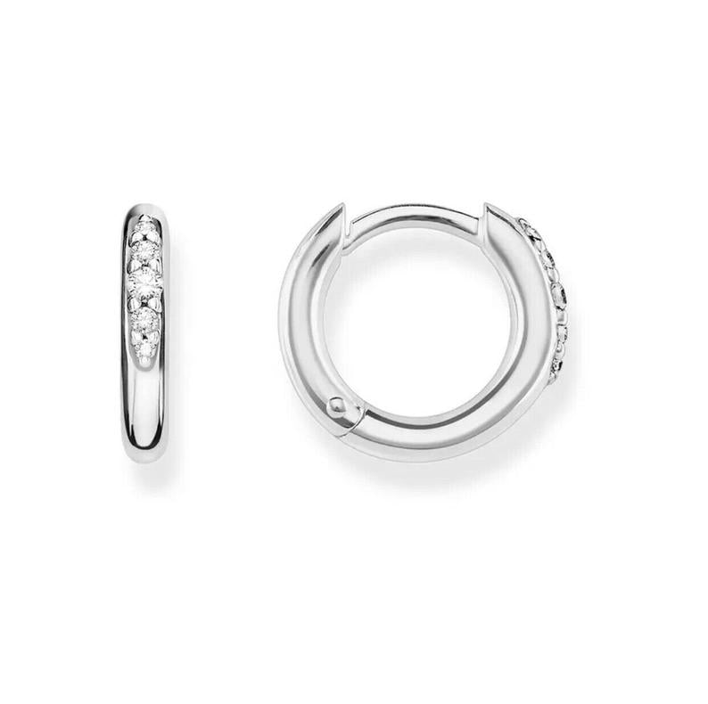 Shiny Solid 925 Sterling Silver Small Hoop Earrings