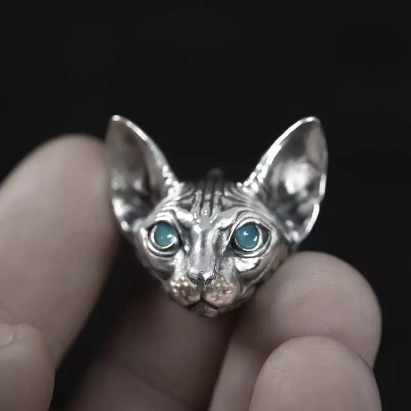 Egyptian Hairless Cat Sphynx Stud Earrings