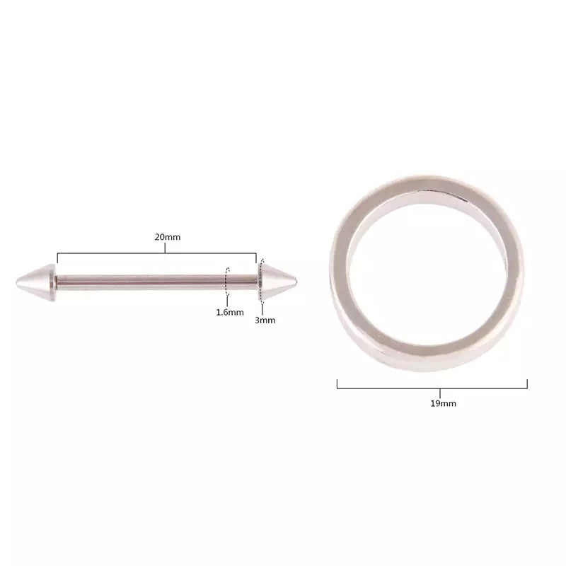 Surgical Steel Nipple Cage With Spikes