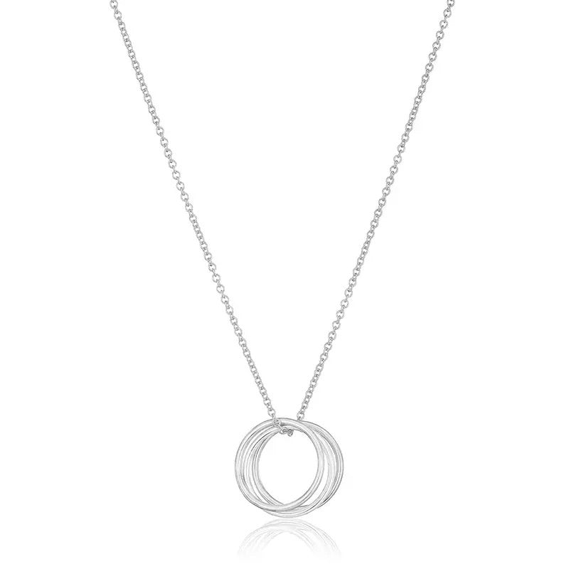 Sterling Silver Eternity Ring Pendant Necklace