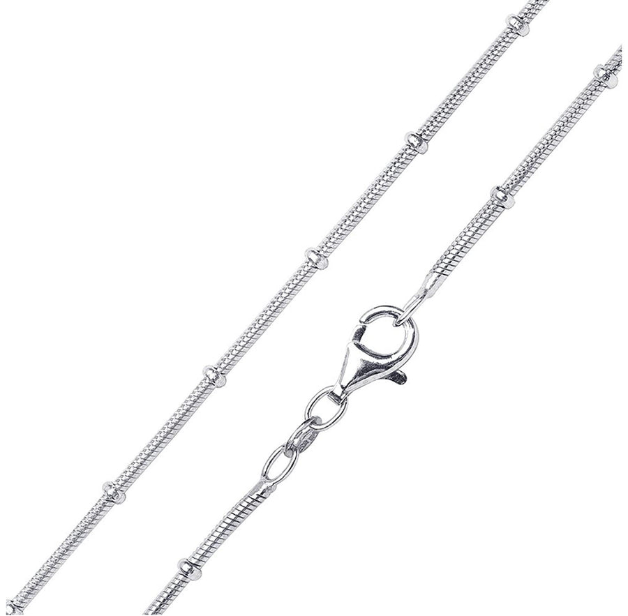 Women's Snake Chain Ball Bead Necklace