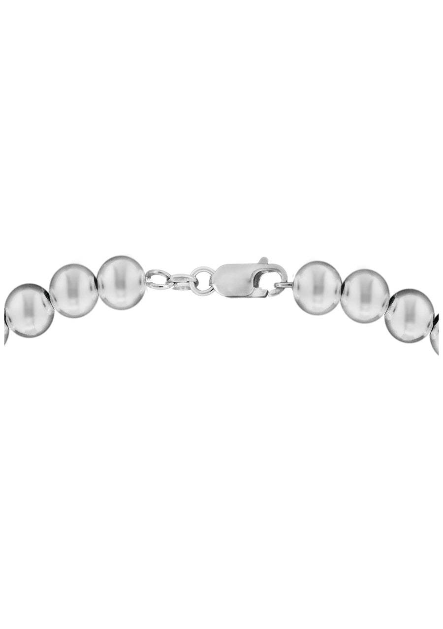 Silver Ball Bead Necklace 4mm - 10mm