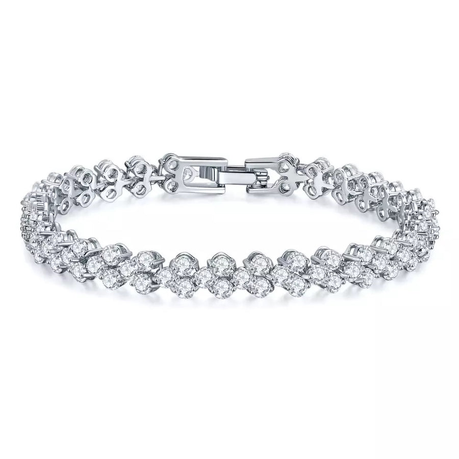 Swarovski Elements Crystal Sterling Silver Bracelet