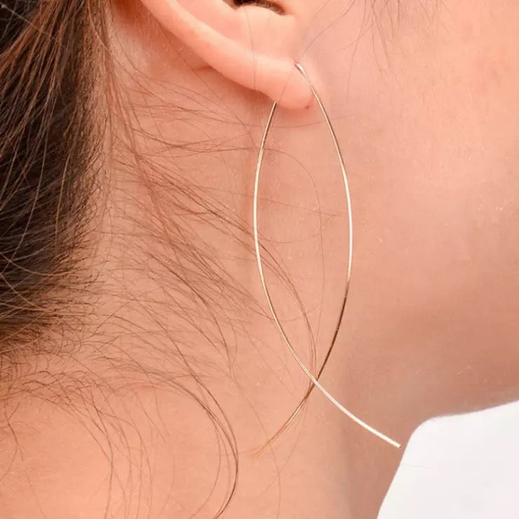 Simple Thin Dangle Drop Earrings